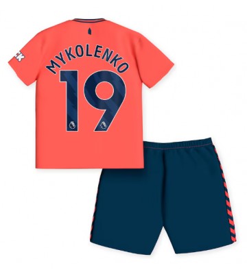 Everton Vitaliy Mykolenko #19 Replika Babytøj Udebanesæt Børn 2023-24 Kortærmet (+ Korte bukser)